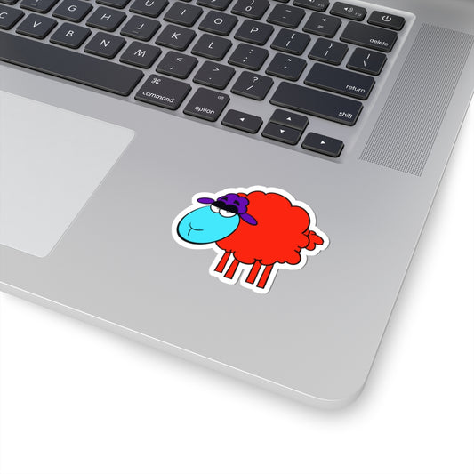 Rebok-Inspired Sheep Kiss-Cut Sticker — Athletic Retro Sheep Decal