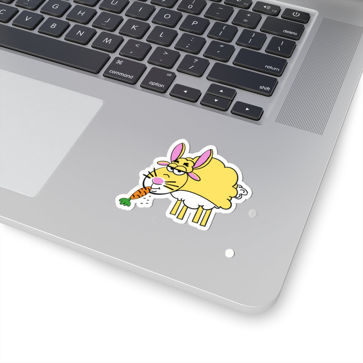 Cute "Rabbit" -Sheep Sticker — Kawaii Animal Carrot Laptop Kiss-Cut Sticker