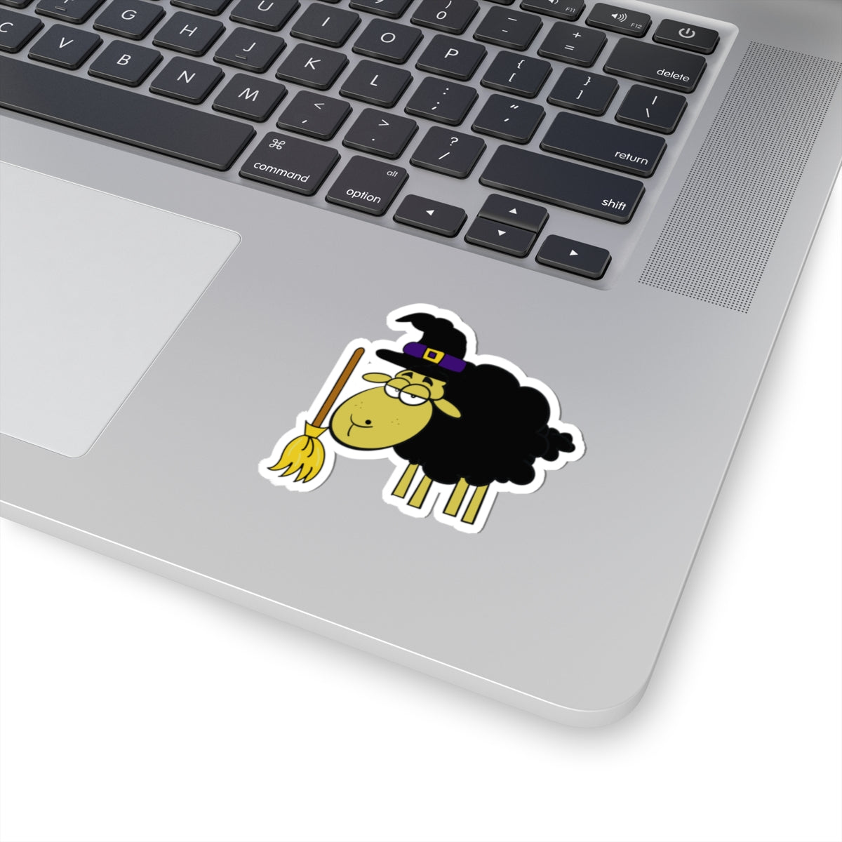 Witch Sheep Kiss-Cut Sticker – Cute Halloween Witch Sheep Decal
