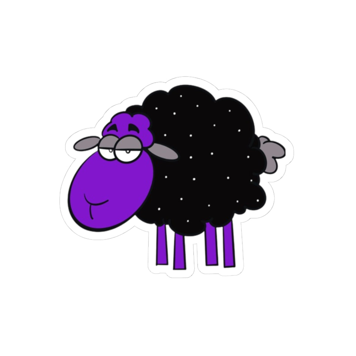 Proud Purple Black Sheep Sticker — Cute Kiss-Cut Vinyl Laptop Decal