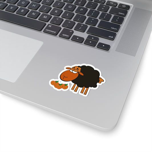 Pumpkin Sheep Kiss-Cut Sticker — Cute Autumn Pumpkin-Inspired Sheep Sticker