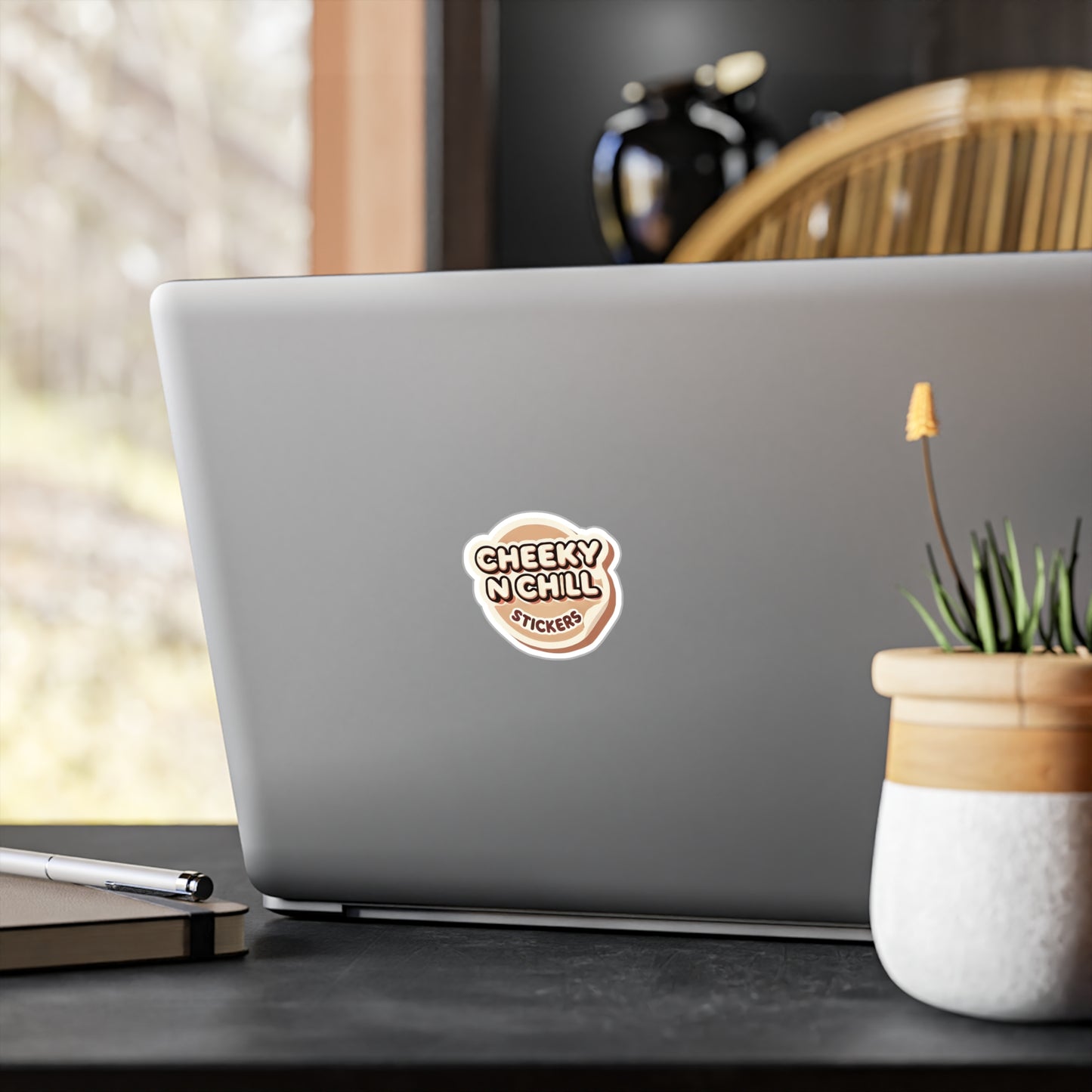 Cheek and Chill Brand Logo vinyl sticker
