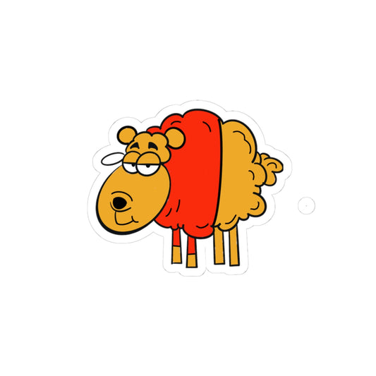 Cute Winney Sticker — Funny Cartoon Sheep Kiss-Cut Vinyl Decal