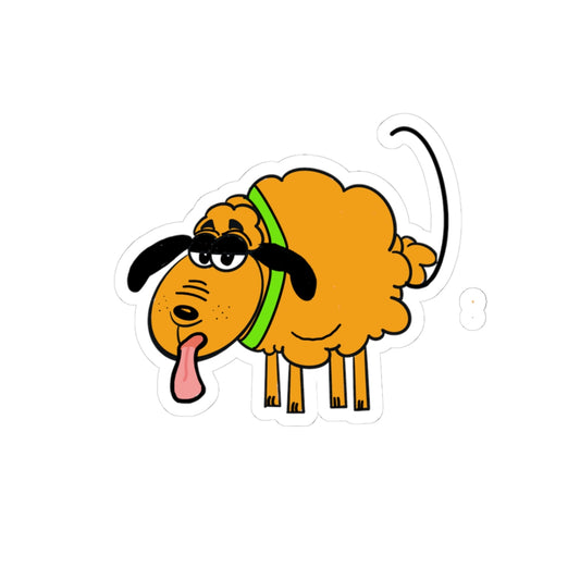 Cute Drooling Dog Pluto Sticker — Funny Kiss-Cut Vinyl Decal for Laptops & Water Bottles