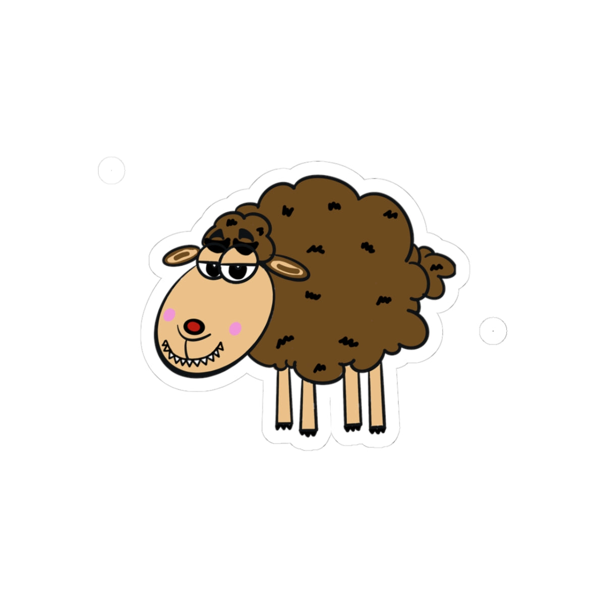 Cute Labubu Sheep Kiss-Cut Sticker — Funny Farm Animal Decal for Laptops & Water Bottles