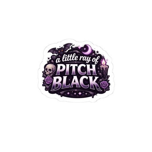 a little ray of PITCH BLACK sticker