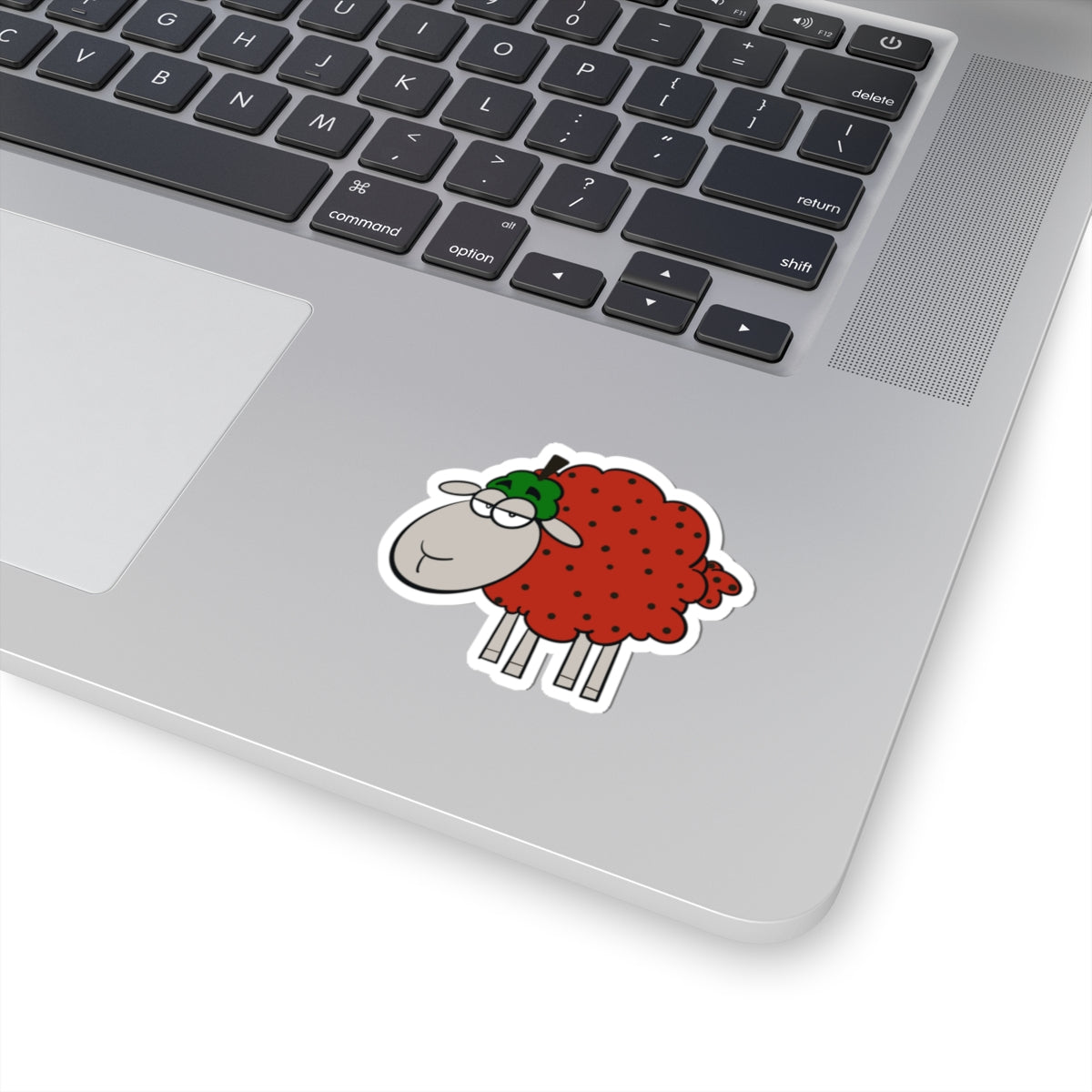 Red Sheep Sticker - Cute Cartoon Farm Animal Kiss-Cut Decal for Laptops & Water Bottles