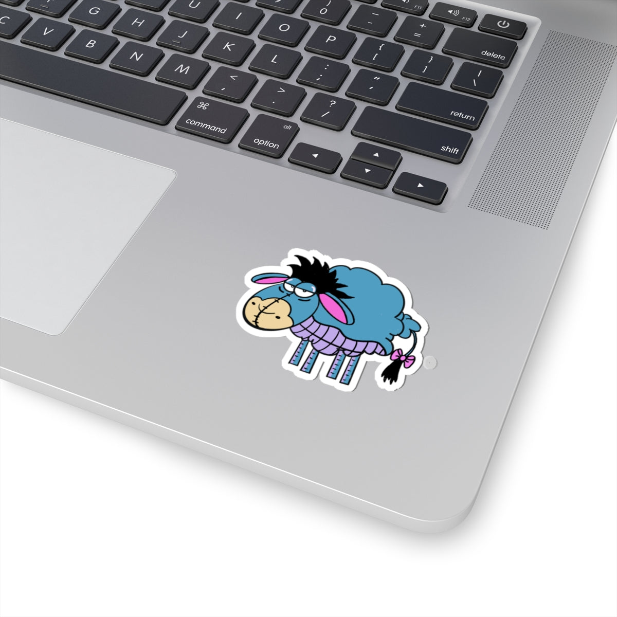 Blue Eeor Sheep Sticker — Cute Kiss-Cut Laptop Decal