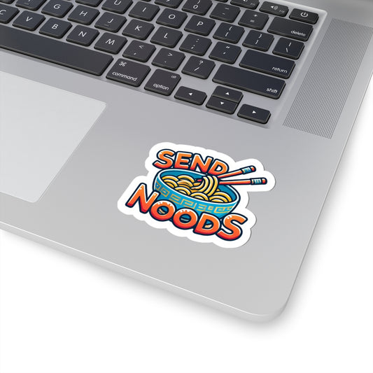 Send Noods Ramen Sticker – Funny Foodie Kiss-Cut Sticker for Laptops & Water Bottles