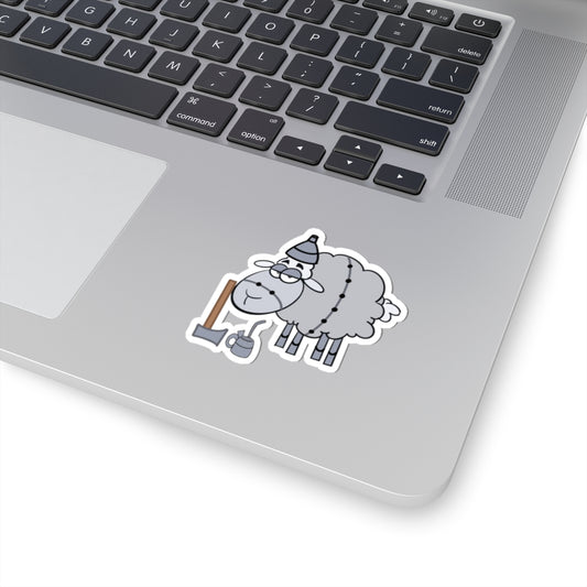Cute Tinman Sheep Sticker — Cute Outdoor Camper Vinyl Decal
