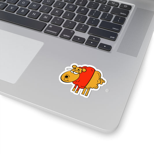 Cute Winney Sticker — Funny Cartoon Sheep Kiss-Cut Vinyl Decal