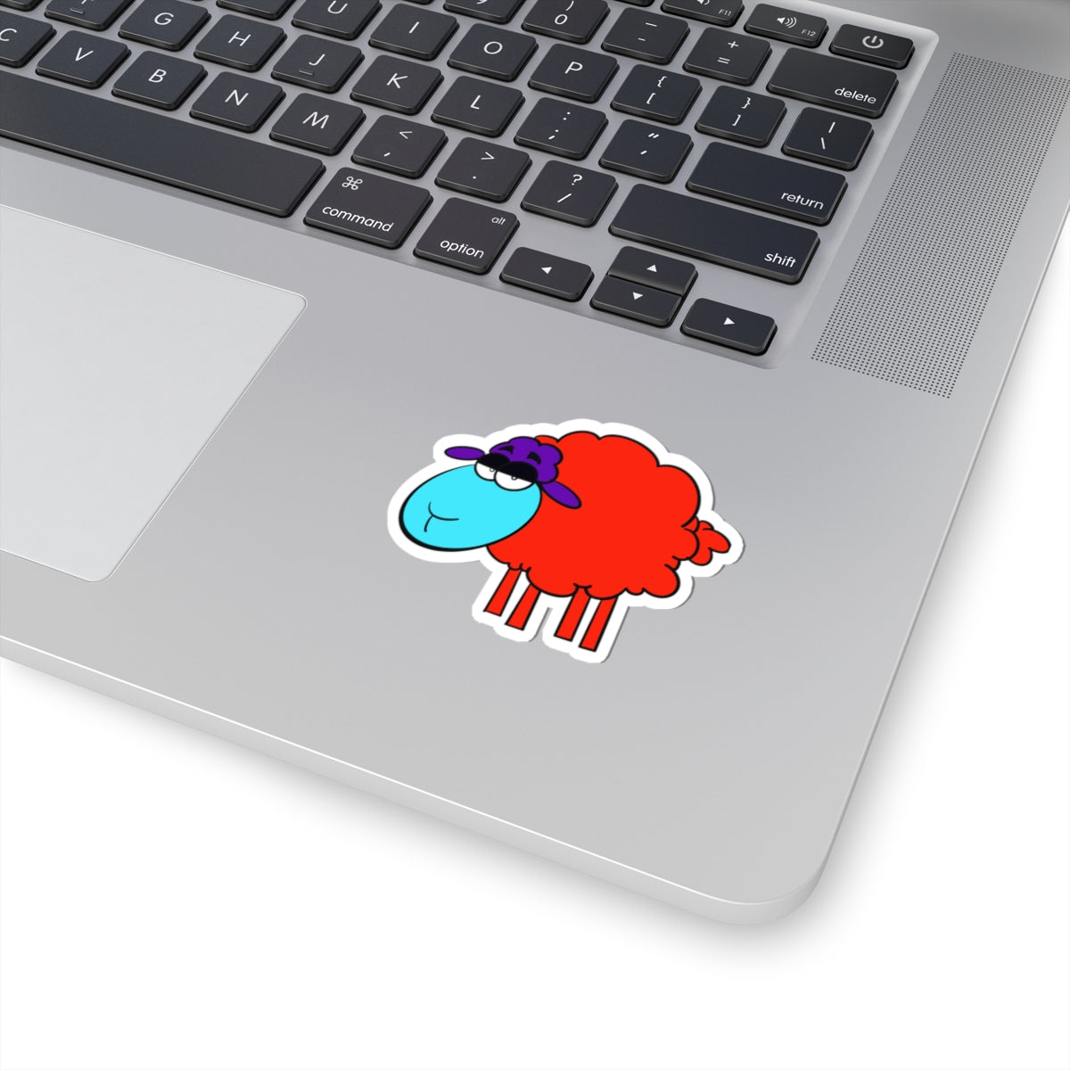 Rebok-Inspired Sheep Kiss-Cut Sticker — Athletic Retro Sheep Decal
