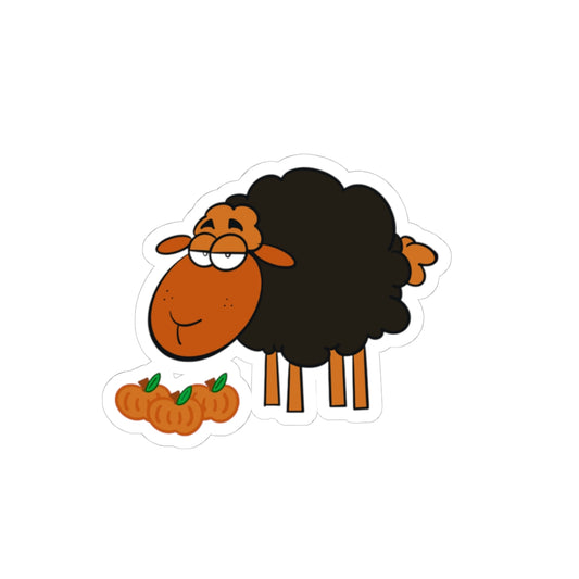 Pumpkin Sheep Kiss-Cut Sticker — Cute Autumn Pumpkin-Inspired Sheep Sticker